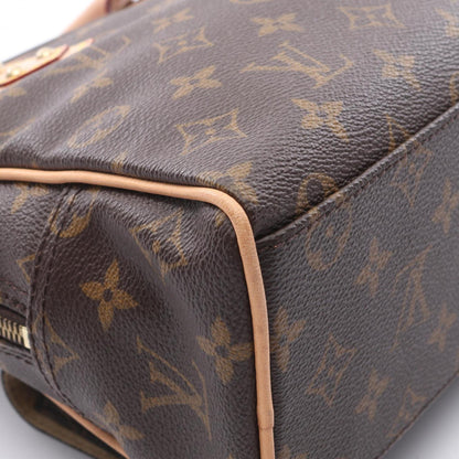 Louis Vuitton Manhattan Pm Handbag Coated Canvas Leather Monogram