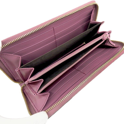 Like New Gucci Interlocking G Round Long Wallet 354487 525040 Leather Pink Gg Studs Embossed