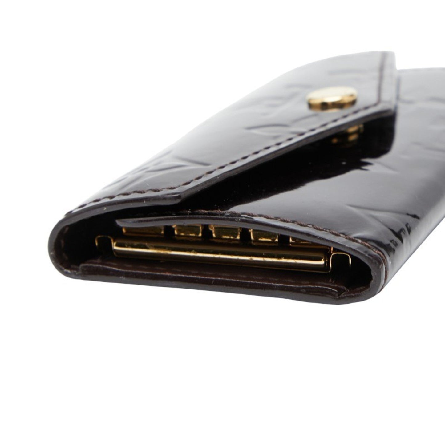 Louis Vuitton Monogram Vernis Multicle 4 Key Case M93517 Amaranth Brown Patent Leather