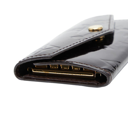 Louis Vuitton Monogram Vernis Multicle 4 Key Case M93517 Amaranth Brown Patent Leather