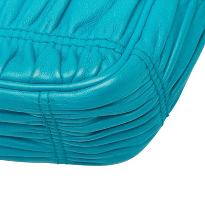 Prada Nappa Gaufre Chain Shoulder Bag Bt0939 Blue Leather