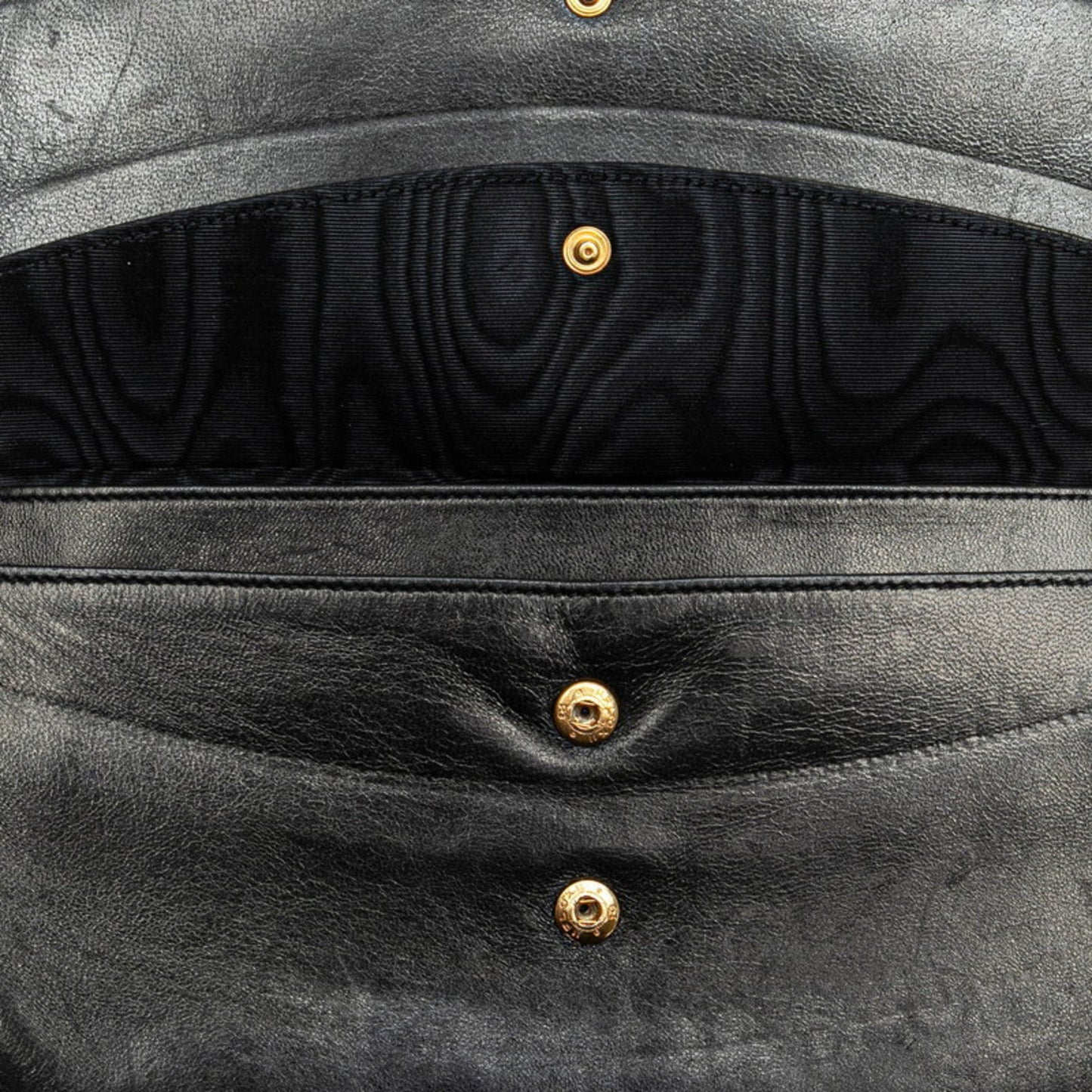 Chanel Coco Mark Long Wallet Black Leather