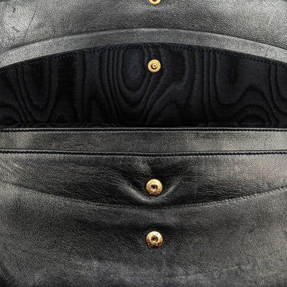 Chanel Coco Mark Long Wallet Black Leather