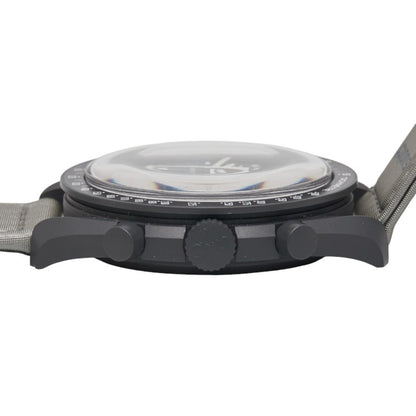 Omega X Swatch Moonswatch Mission To Mercury Watch So33A100 Quartz Movement Gray Dial Ceramic Nylon