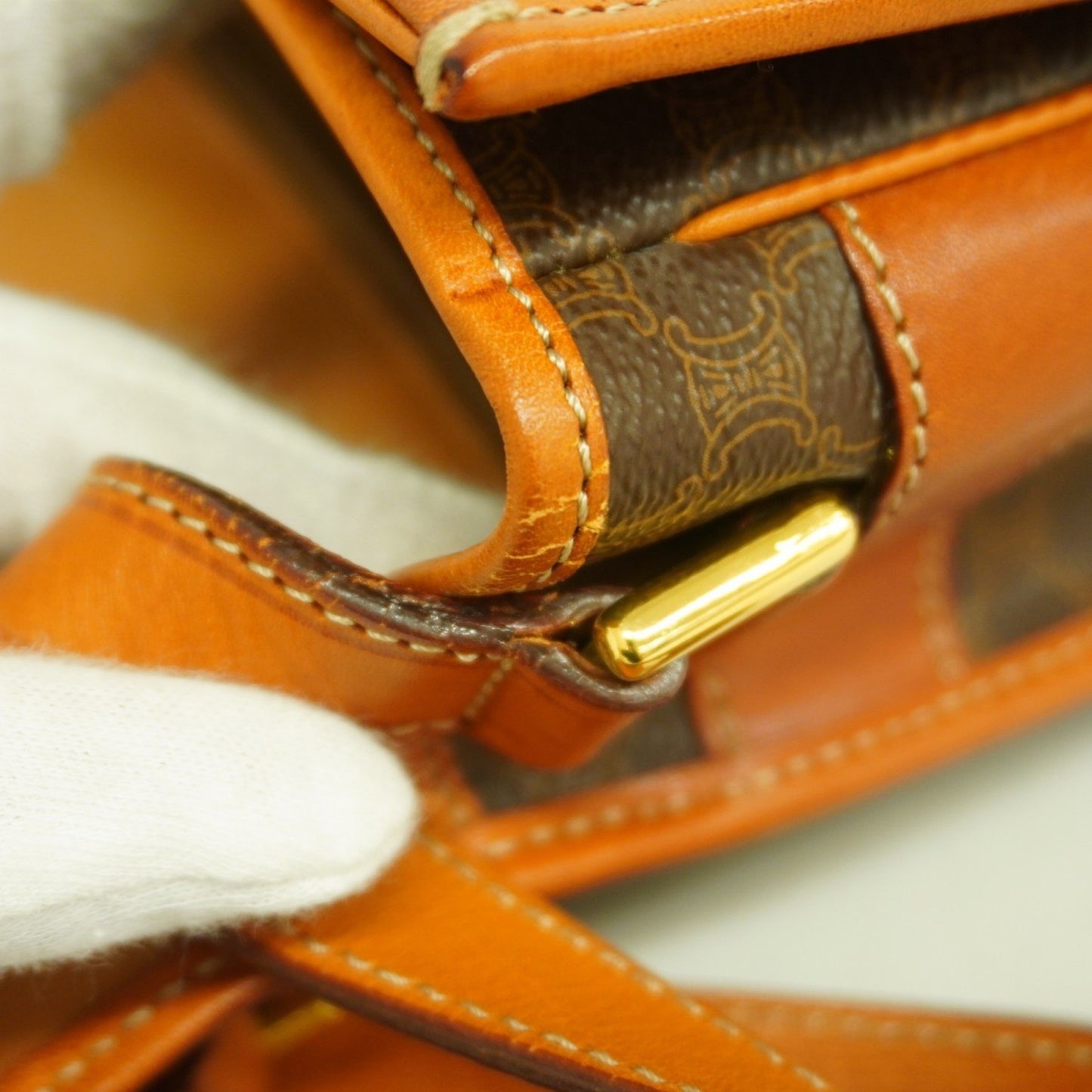 Celine Shoulder Bag Macadam Brown