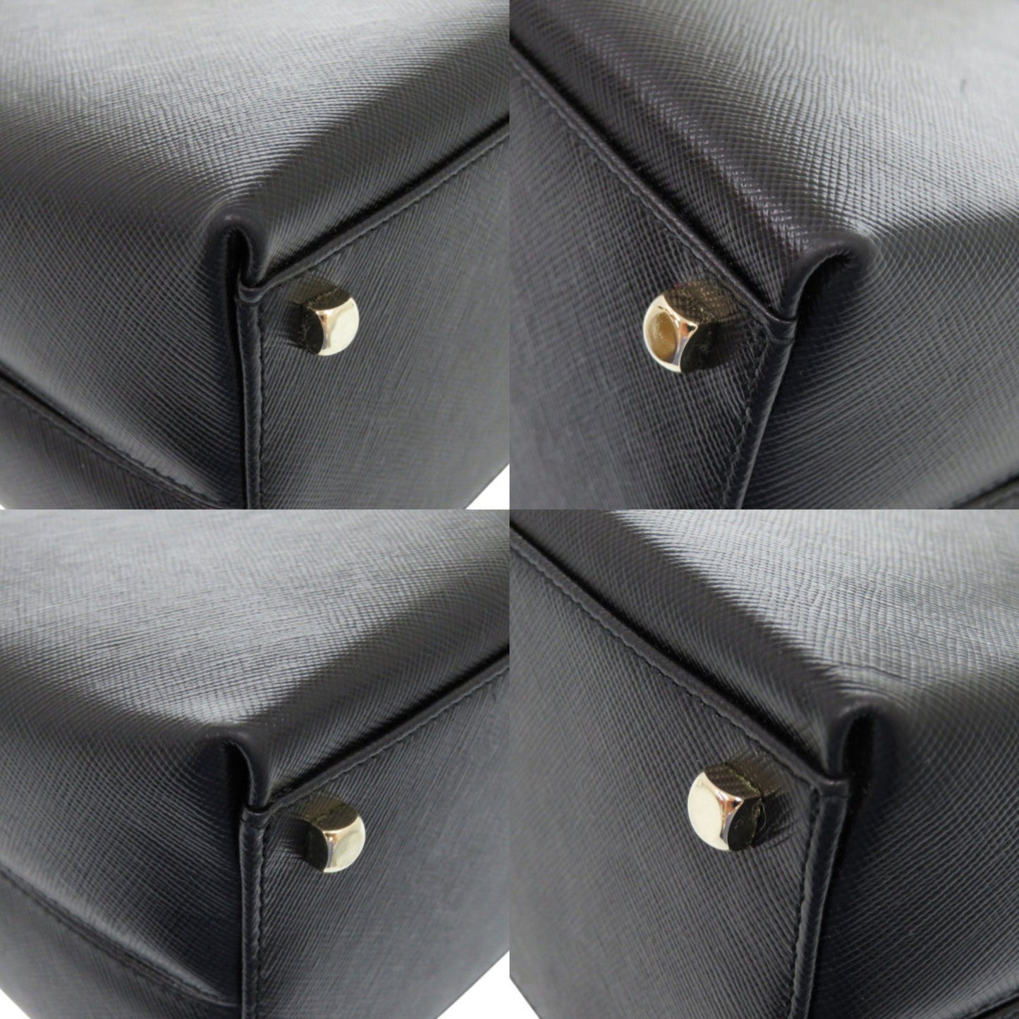 Salvatore Ferragamo Gancini Af-21 0290 Leather Black Handbag 0541