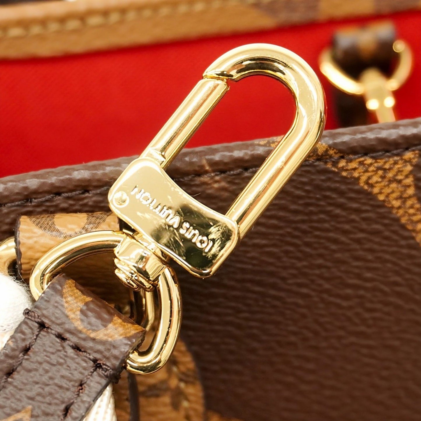 Louis Vuitton Monogram Giant Reverse On-The-Go Pm Handbag M46373 Brown 2-Way Bag