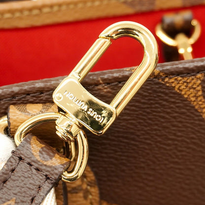 Louis Vuitton Monogram Giant Reverse On-The-Go Pm Handbag M46373 Brown 2-Way Bag