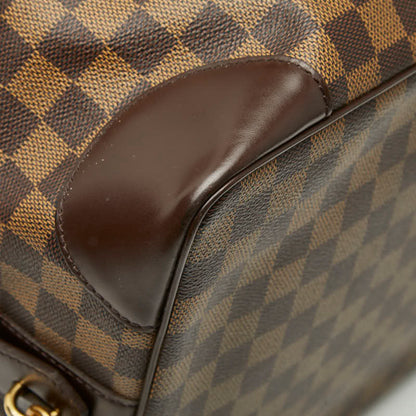 Louis Vuitton Damier Vase Lav Boston Bag N41537 Brown Leather
