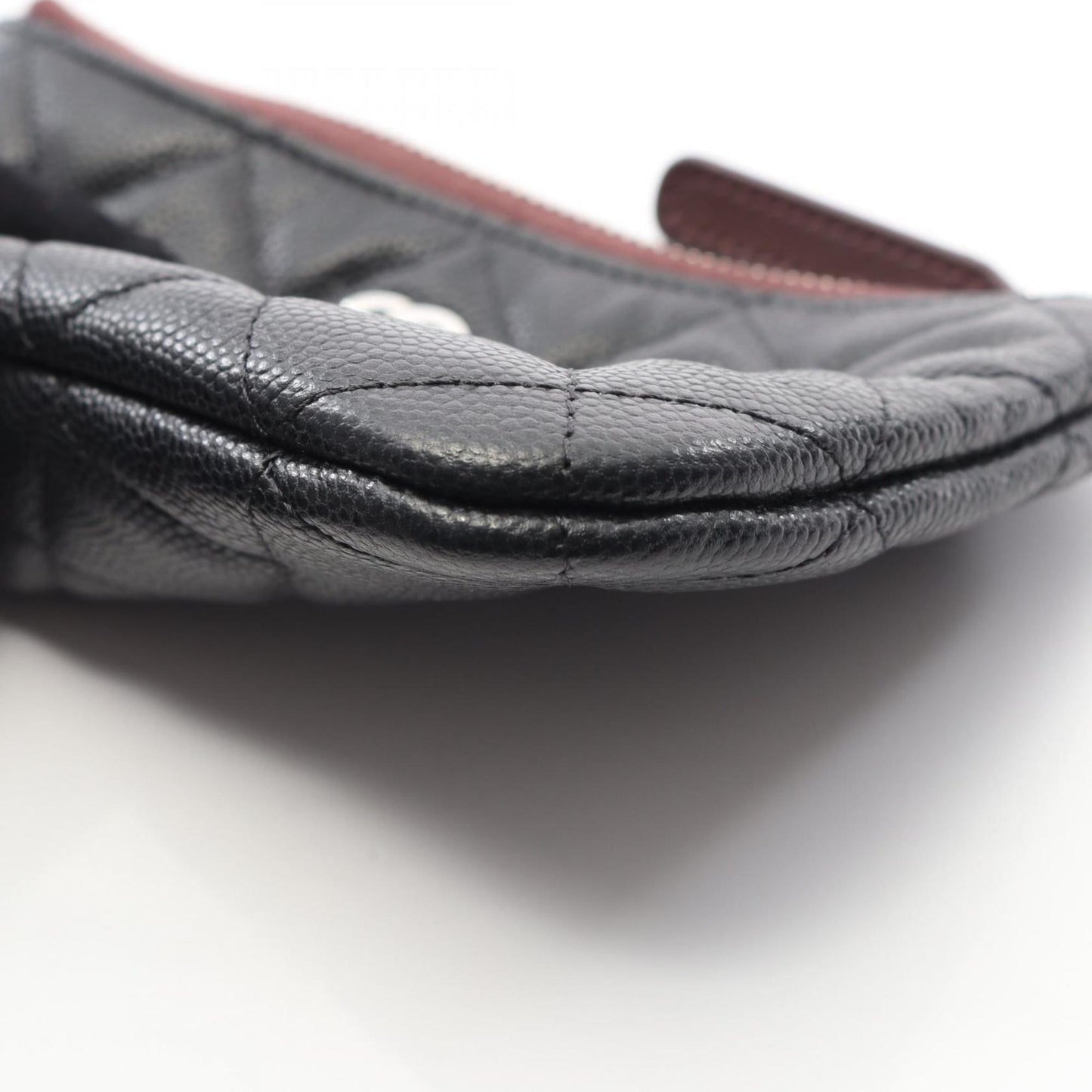 Chanel Matelasse Pouch Bag In Grained Calfskin Leather