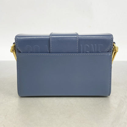 Christian Dior Montaigne Leather Shoulder Bag In Smoky Blue