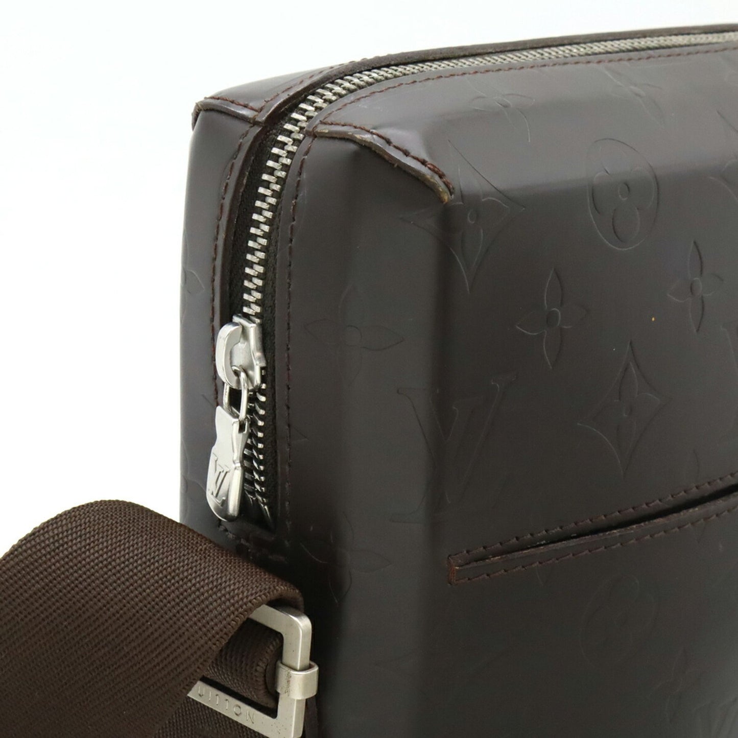 Louis Vuitton Louis Vuitton Monogram Glace Bobby Shoulder Bag Cafe Dark Brown M46520