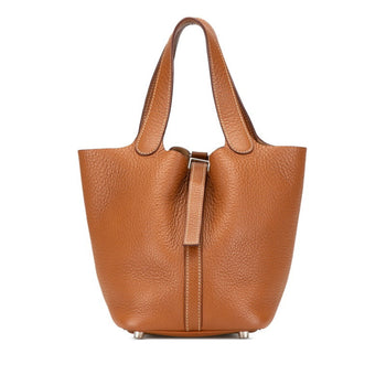 Hermes Picotin Pm Handbag Gold (Brown) Taurillon Clemence