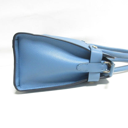 Kate Spade Classic Medium Satchel Leather 2Way Handbag Shoulder Bag Blue