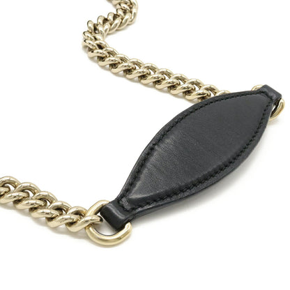 Gucci Micro Guccissima Emily Shoulder Bag Chain Tassel Leather Black 449635