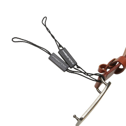 Dolce & Gabbana Logo Plate Belt 90.36 Bc3793 Brown Leather