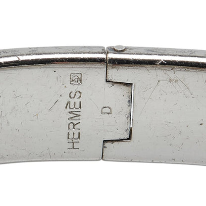 Hermes Click H Pm Bangle Silver Black Metal