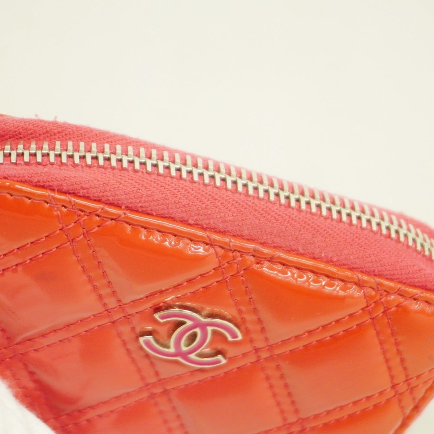 Leather Chanel Coin Purse/ Coin Case Patent