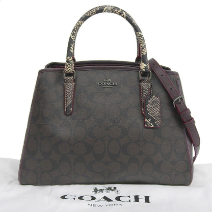 Like New Coach Signature Bag F38380 Handbag/Shoulder Bag In Brown