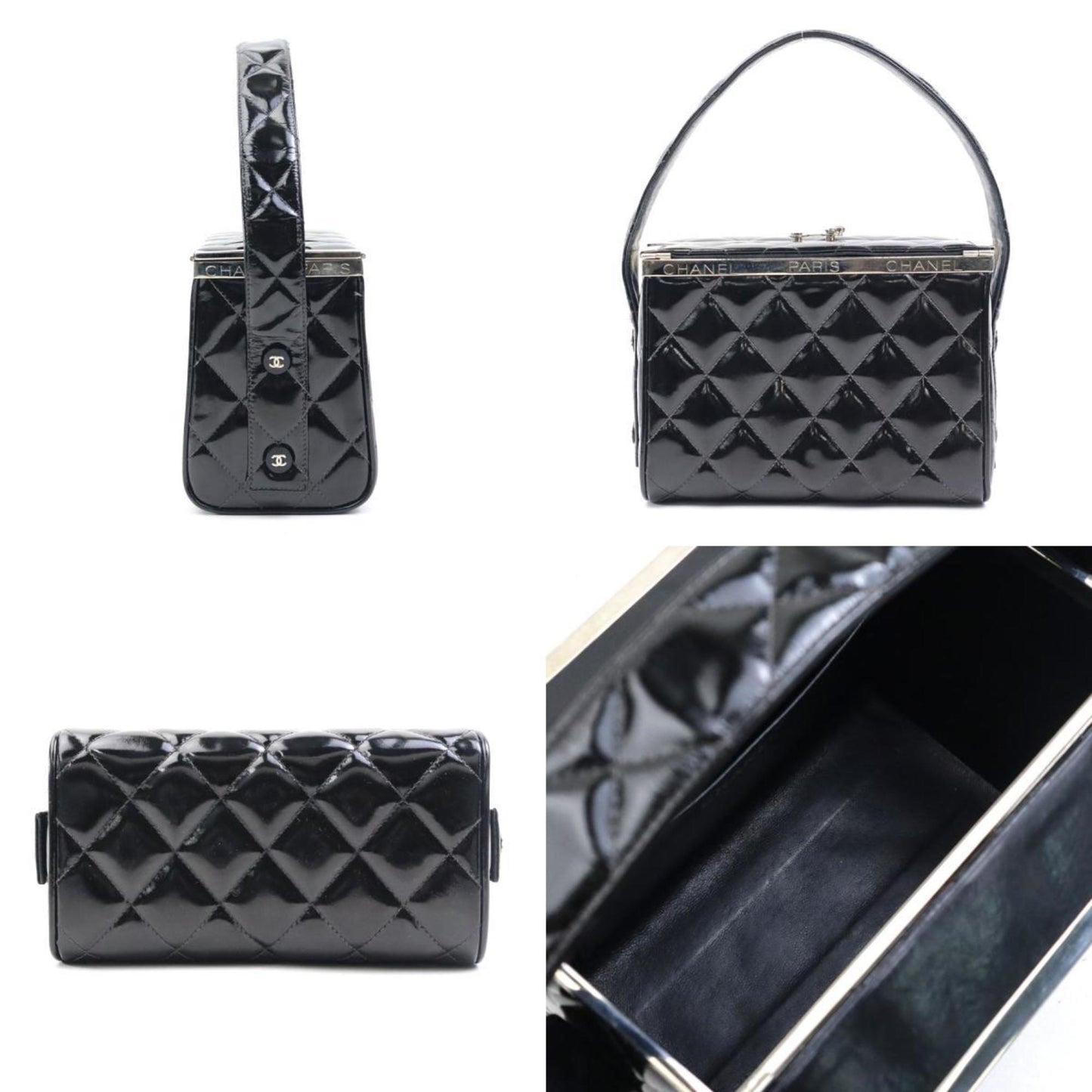 Chanel Handbag Leather Black