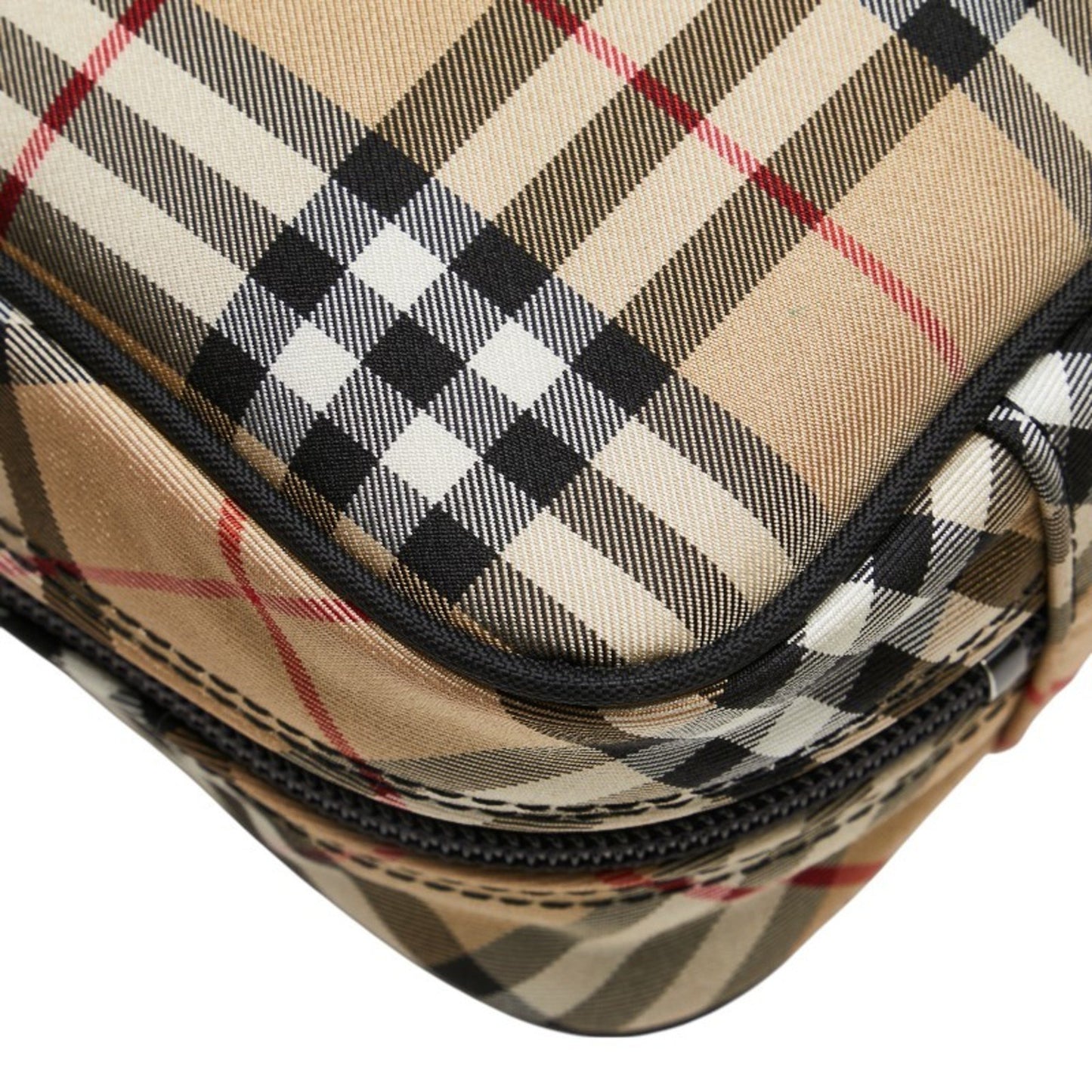 Burberry Nova Check Mini Handbag In Beige And Multicolor Canvas