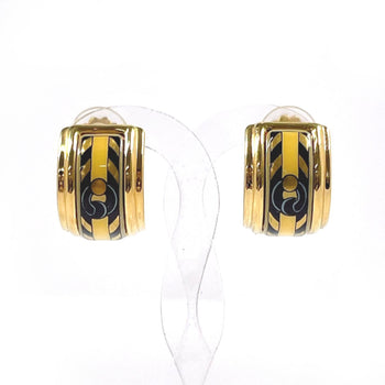 Hermes Hermes Enamel Cloisonn Earrings In Gold