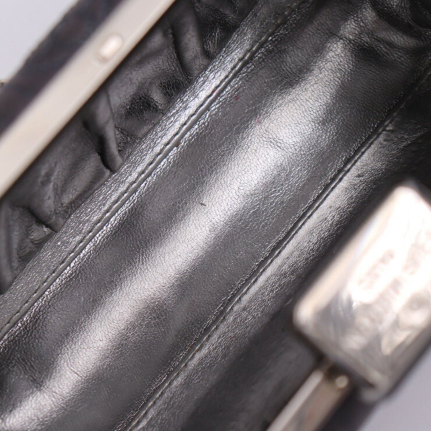 Louis Vuitton Louis Vuitton Minaudire Clutch Bag M95802 Monogram Motard Gray Series Silver Metal