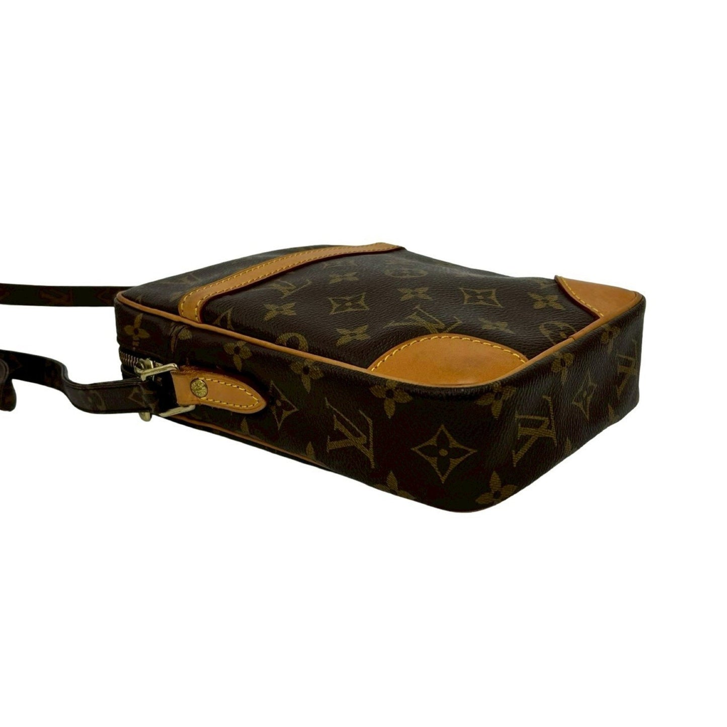 Louis Vuitton Danube Monogram Leather Mini Shoulder Bag/Pochette/Sacoche Brown 22685