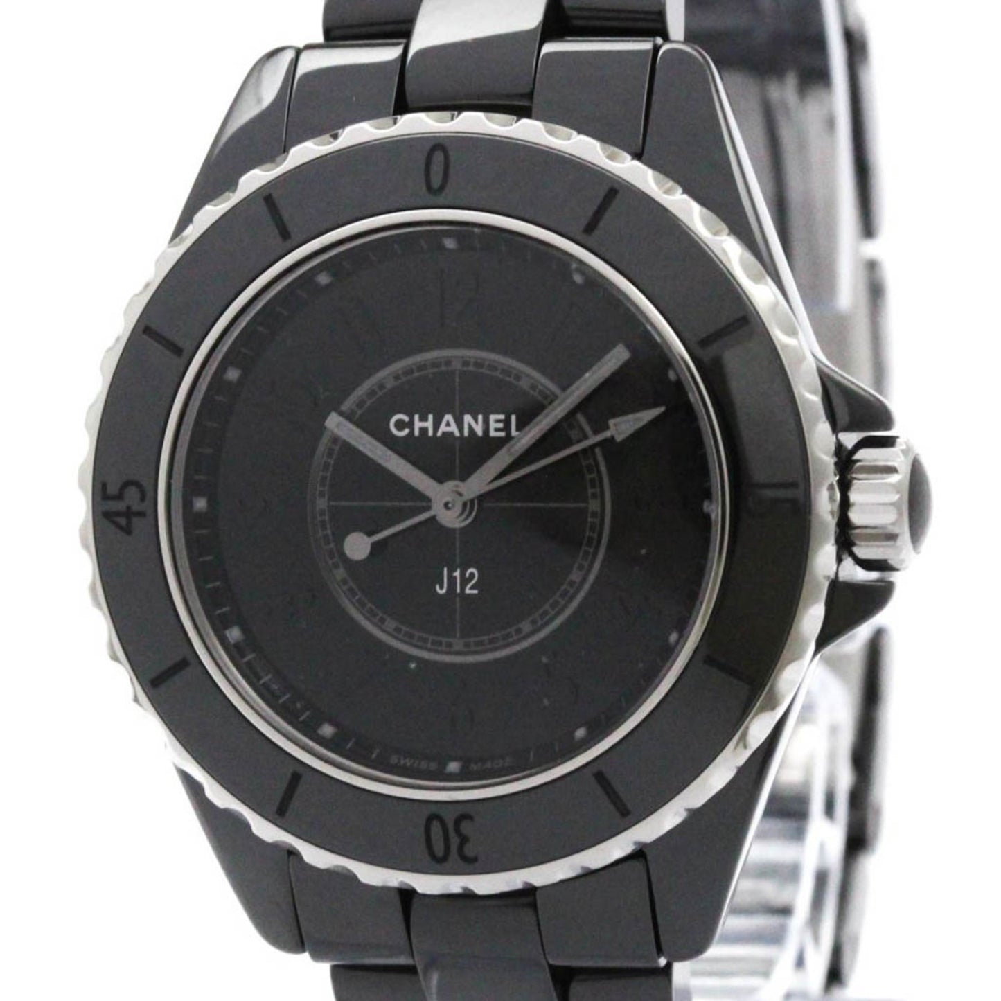 Chanel J12 Phantom Ceramic Quartz Watch H6346 Polished