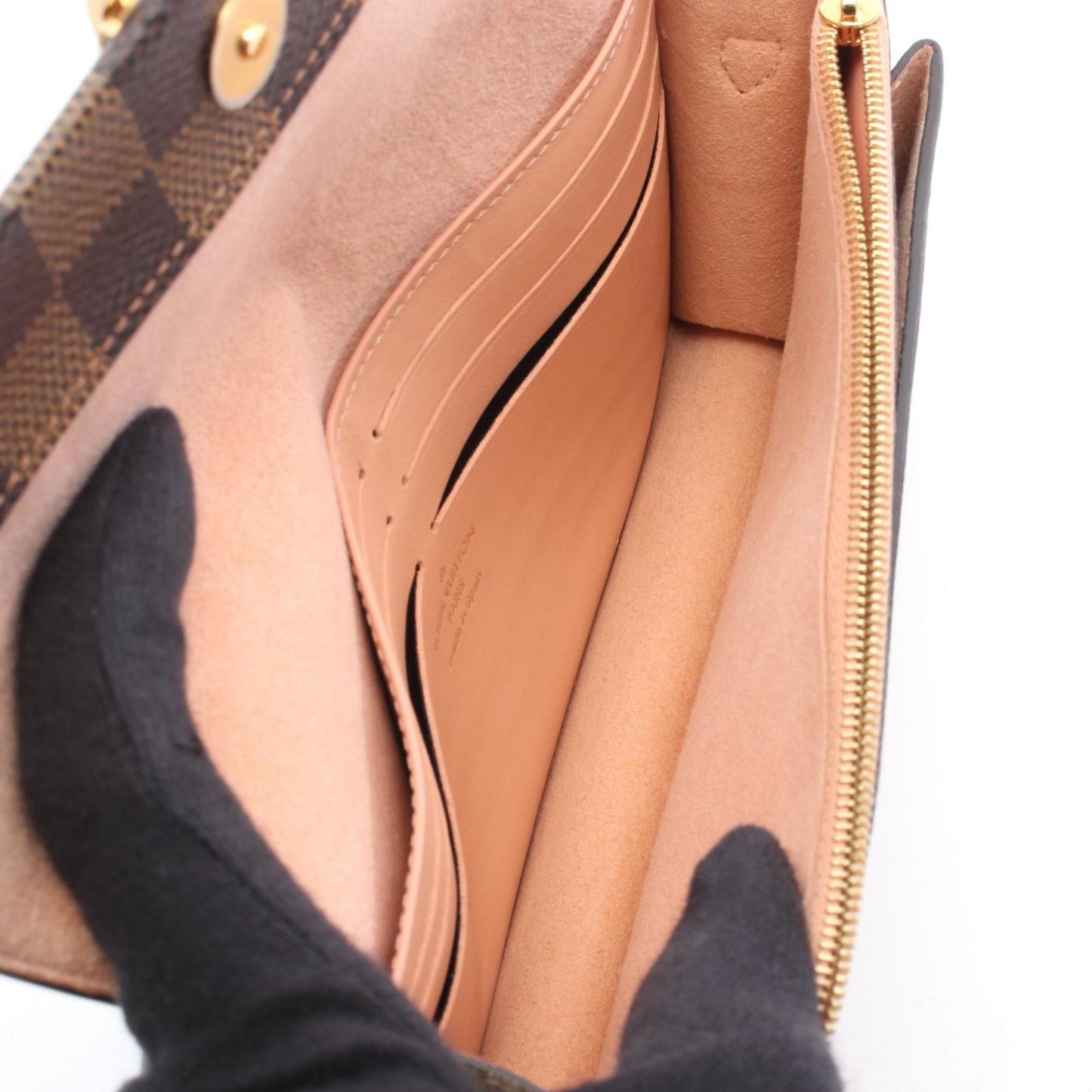 Louis Vuitton Portefeuille Vavin Damier Ebene Creme Shoulder Bag