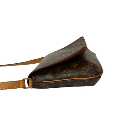 Louis Vuitton Musette Tango Monogram Leather Shoulder Bag/Pochette In Brown 23175