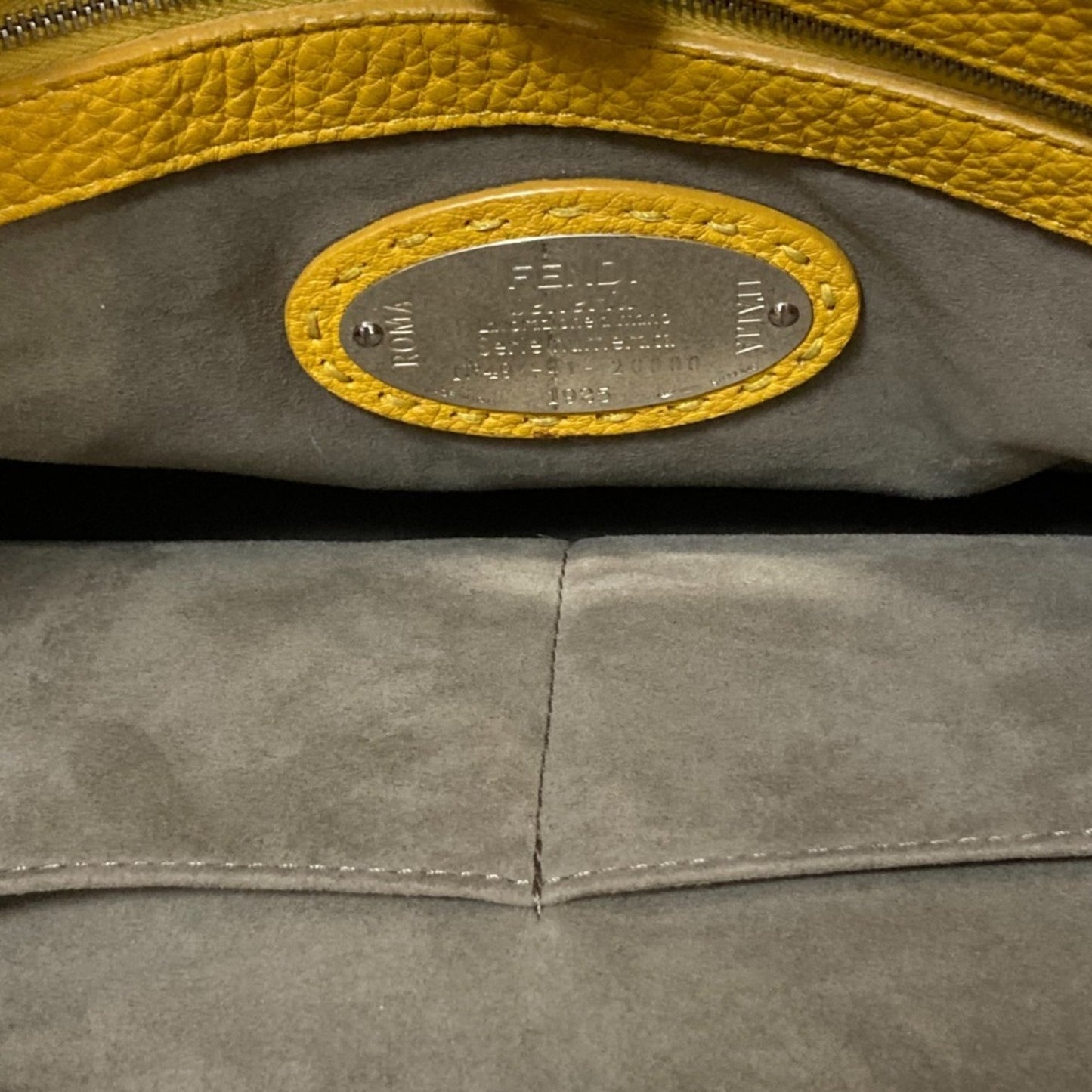 Fendi Selleria Leather 2-Way Shoulder Bag/Handbag 8Bt218 Yellow