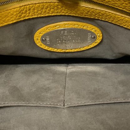 Fendi Selleria Leather 2-Way Shoulder Bag/Handbag 8Bt218 Yellow