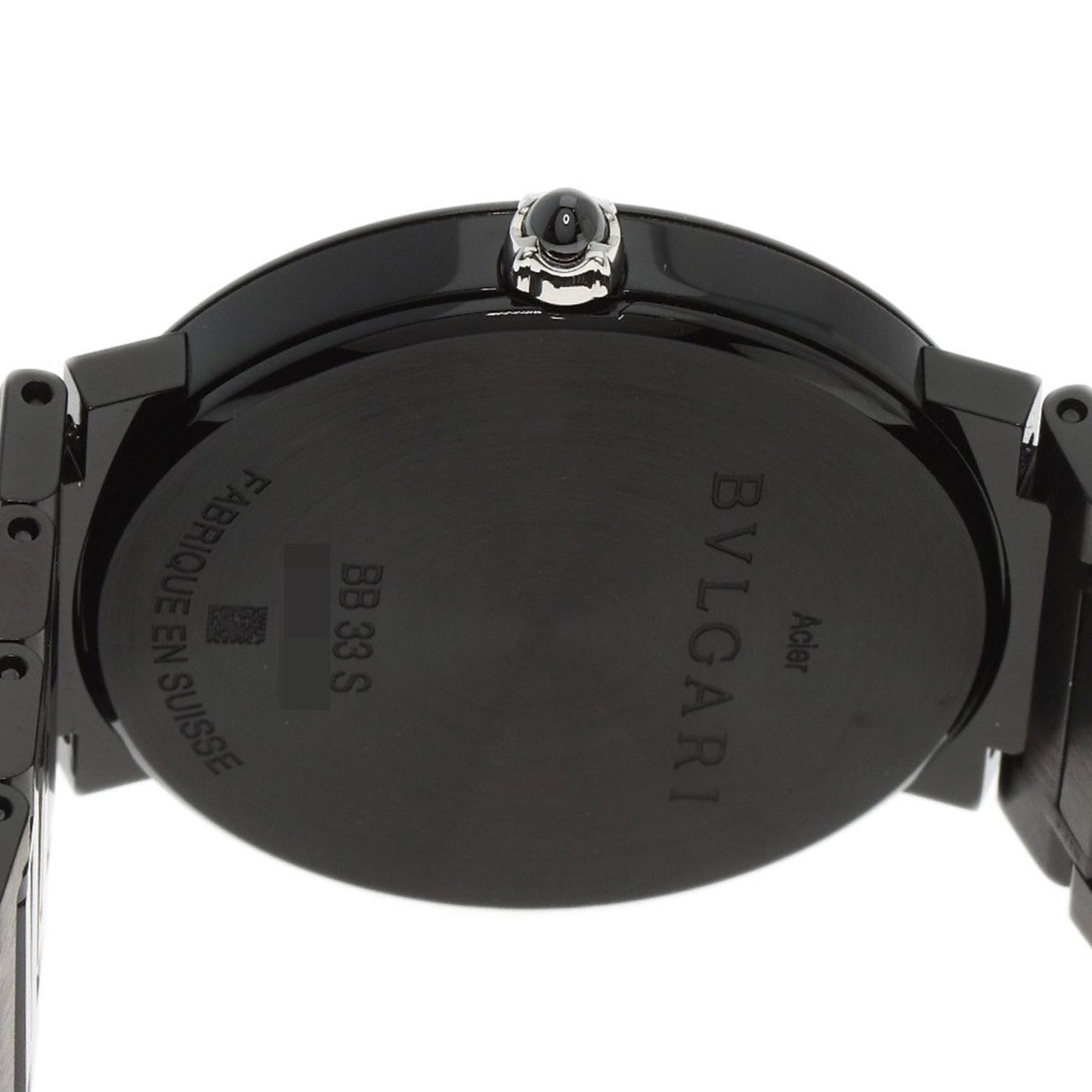 Bvlgari Bb33S Black Diamond-Like Carbon Watch In Stainless Steel/Ss