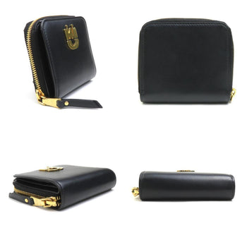 Miu Miumiu Bi-Fold Wallet Leather Black