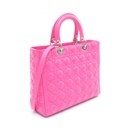 Christian Dior Dior Lady Large Handbag Leather