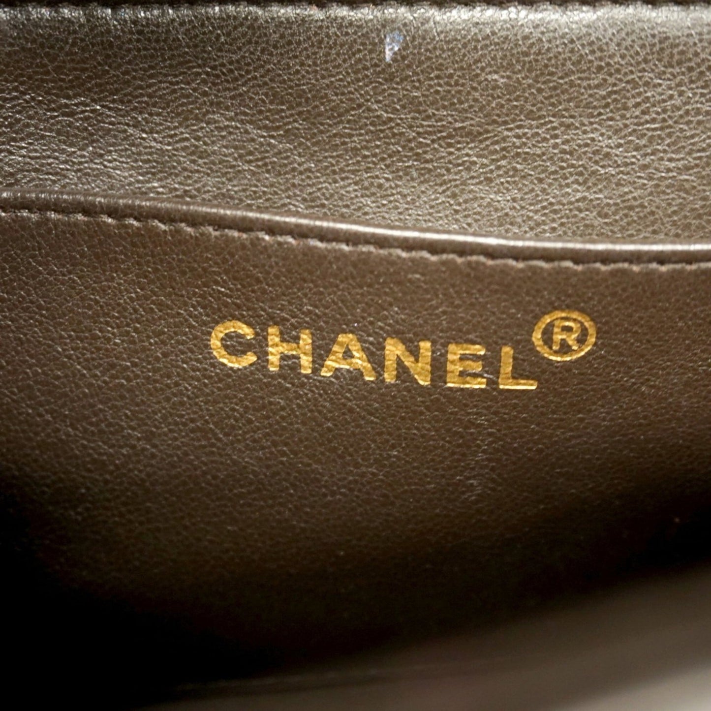 Chanel Shoulder Bag W Chain Chevron Lambskin Black