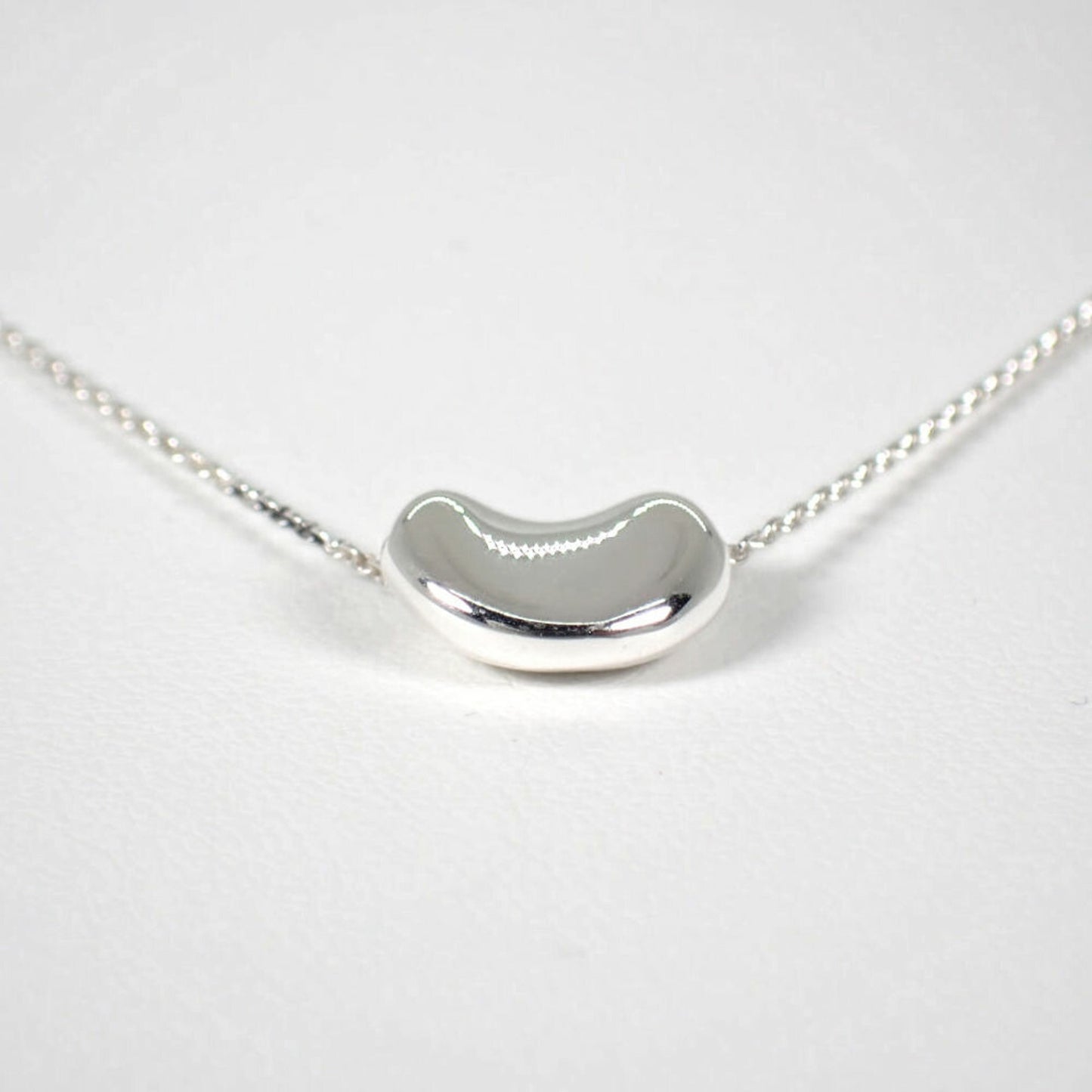 Tiffany Tiffany 925 Bean Pendant Necklace J5-7