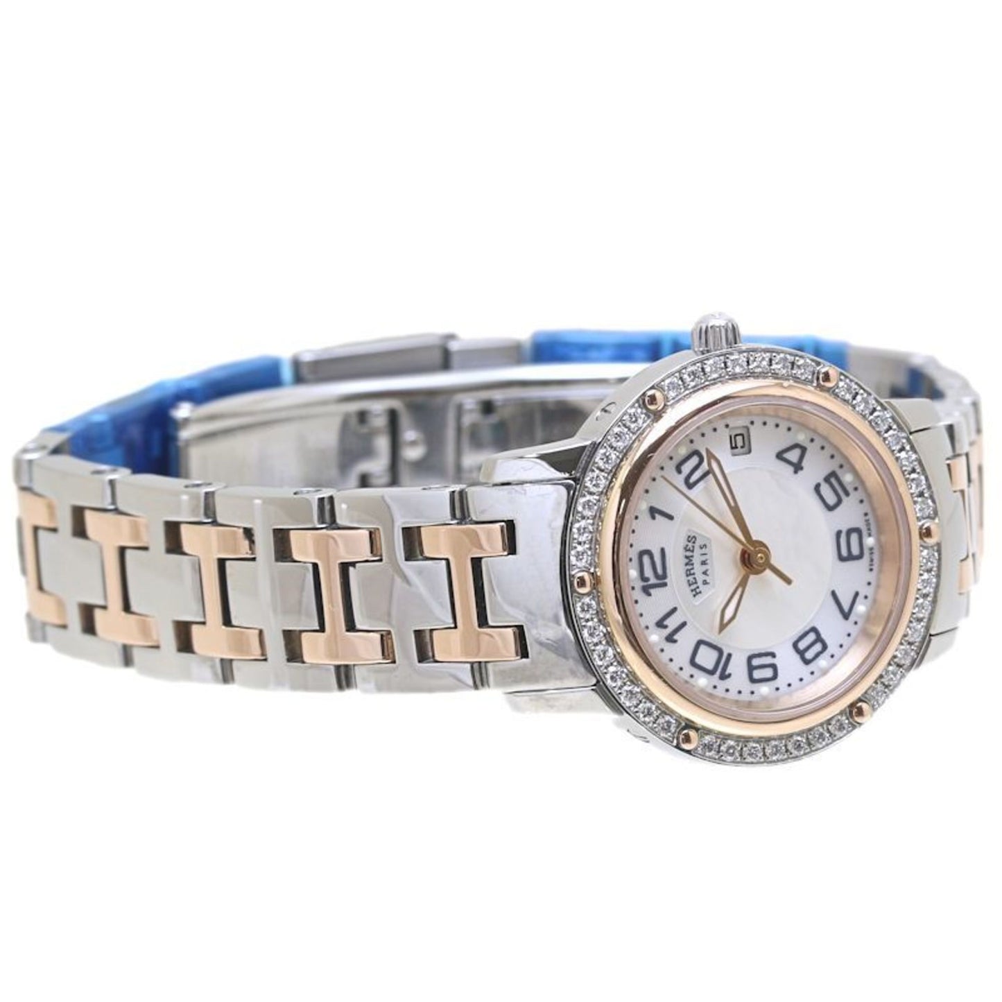 Hermes Clipper Nacr Classic Bezel Diamond Cp1.222.212 4970 035323Ww00