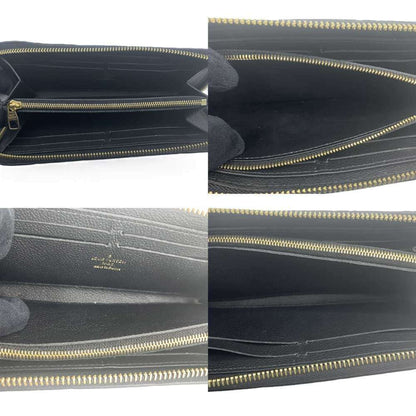 Louis Vuitton Long Wallet Portefeuille Clemence Monogram Empreinte Black Round M60171