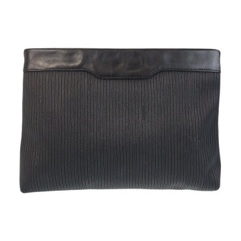 Salvatore Ferragamo Black Gold Hardware Leather Shoulder Bag Pochette