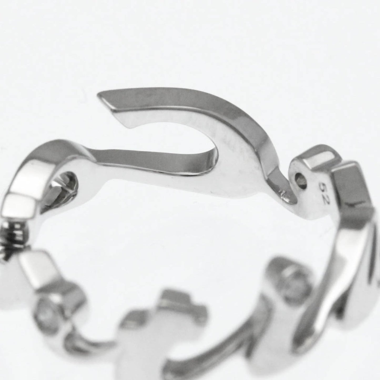 Cartier Signature 3P Diamond Ring White Gold (18K) Fashion Diamond Band Ring Silver