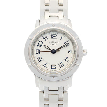 Herms Clipper Classic Stainless Steel Watch For Women
