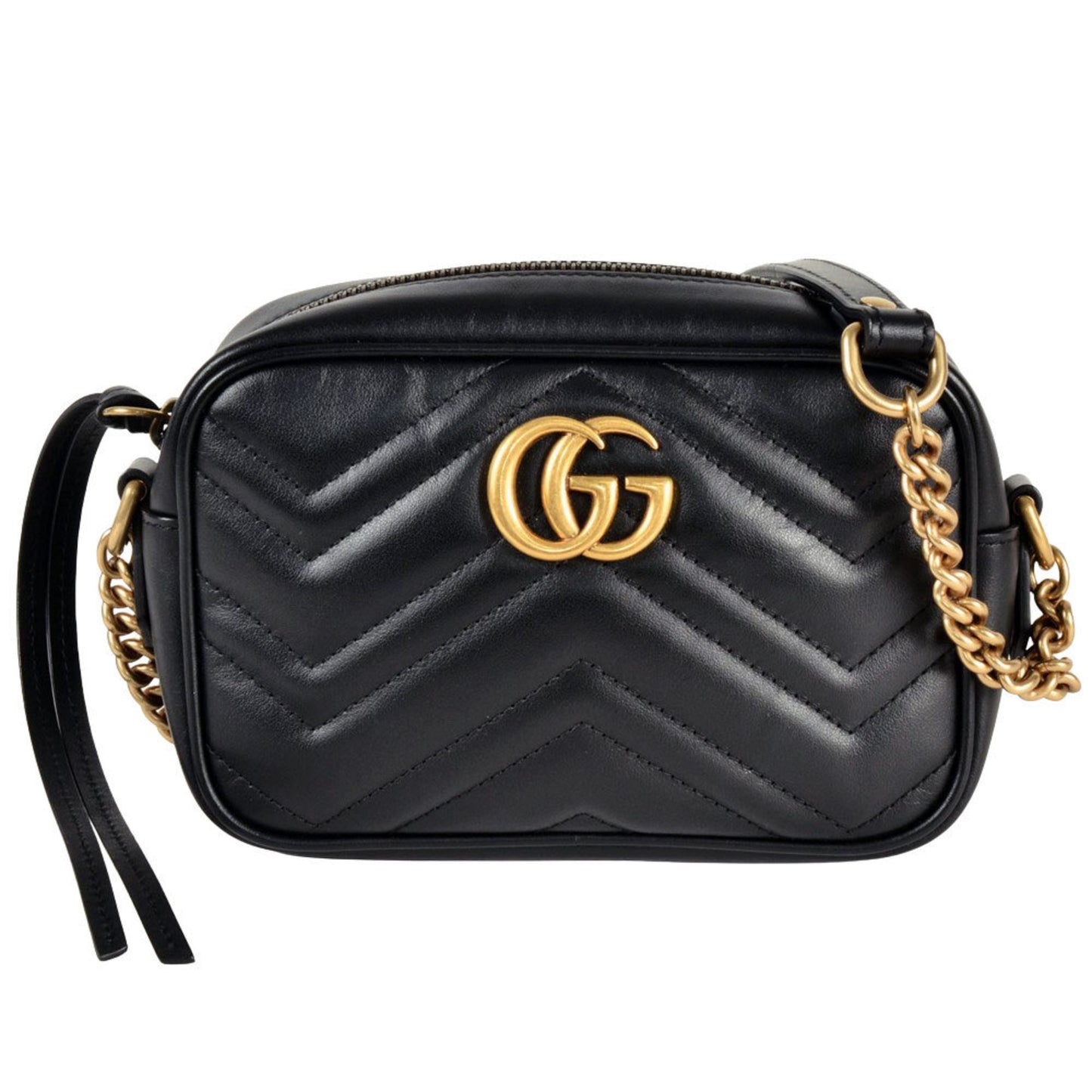 Gucci Gg Marmont Shoulder Bag Leather 448065 Black
