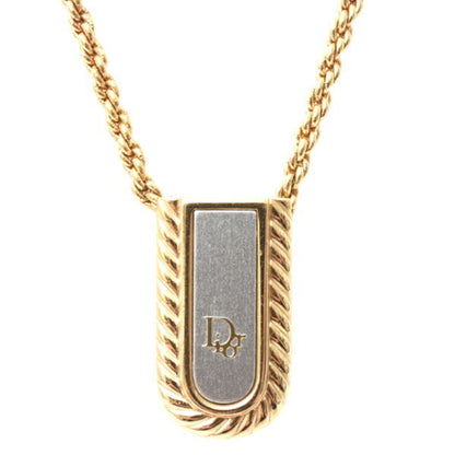 Christian Dior Women'S Necklace With Plate Chain Pendant