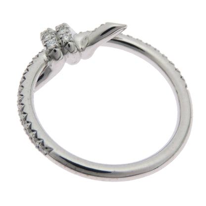 Tiffany Knot Diamond Women'S Ring In 750 White Gold