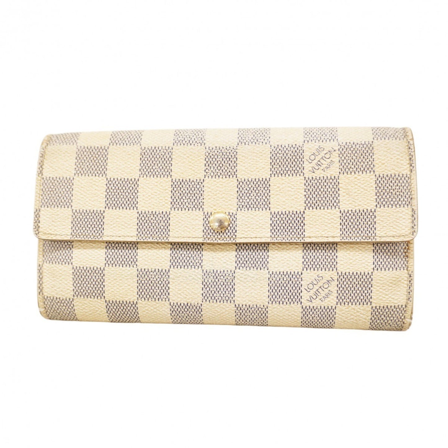 Louis Vuitton Damier Azur Portefeuille Sarah Long Wallet N61735 White