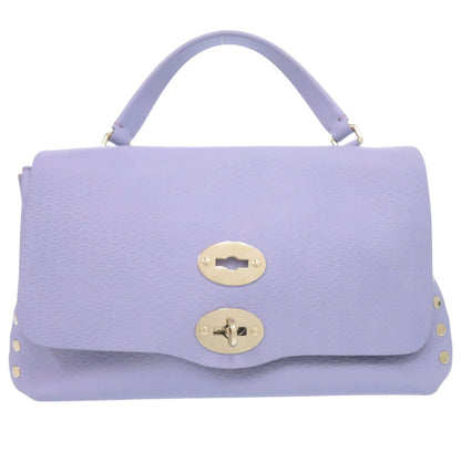 Like New Zanellato Postina L Brandine 2-Way Leather Handbag 30134005 Purple 0617