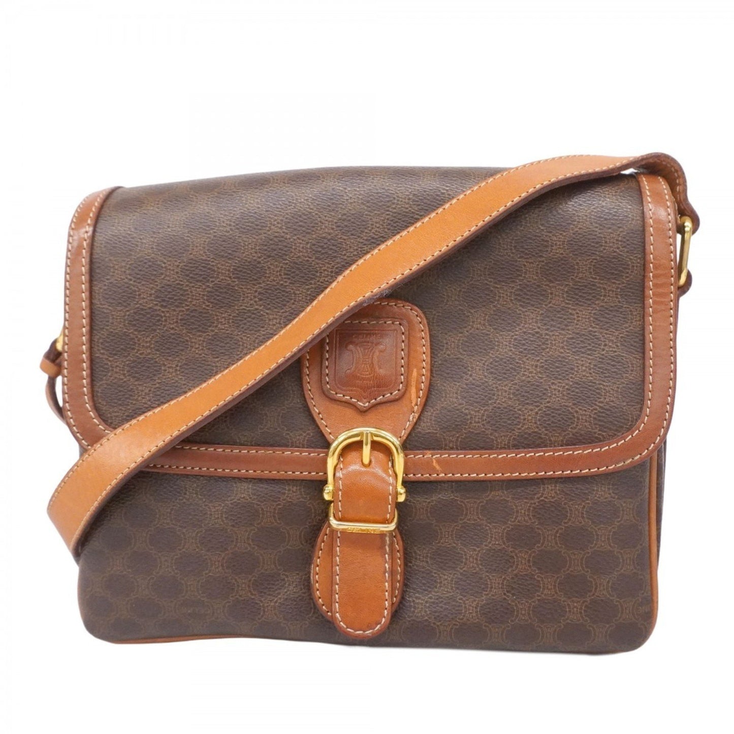 Celine Shoulder Bag Macadam Brown