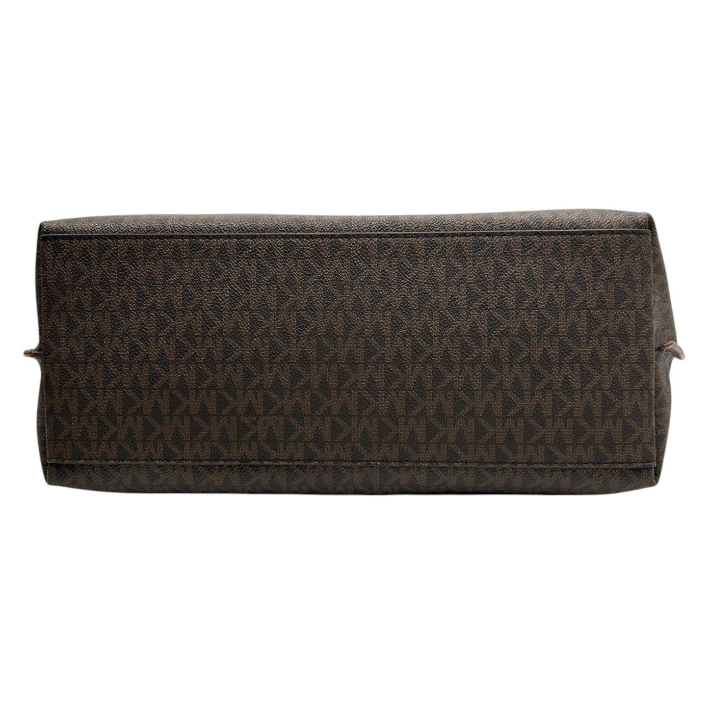 Michael Kors One-Shoulder Hobo Bag With Signature Mk Logo Charm In Brown Leather